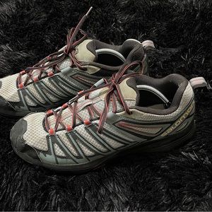 Men's Salomon X Crest Low Cut Hiking Sneakers Trail Lace Up Shoes Grey Size 13M